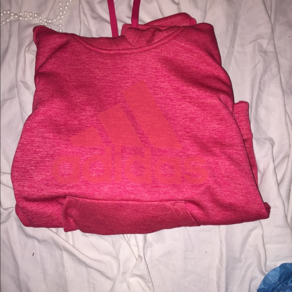 Adidas logo pull over hoodie